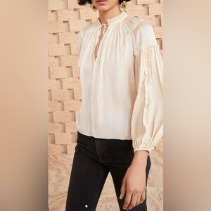 ULLA JOHNSON Maeve peasant blouse in Dawn sz 0 Perfect condition